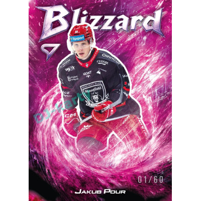 2025/26 Sportzoo ELH 1. serie #BL-14 Jakub Pour Blizzard Coral Pink xx/60