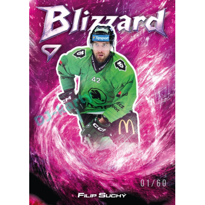 2025/26 Sportzoo ELH 1. serie #BL-23 Filip Suchý Blizzard Coral Pink xx/60