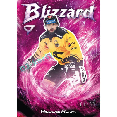 2025/26 Sportzoo ELH 1. serie #BL-28 Nicolas Hlava Blizzard Coral Pink xx/60