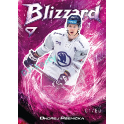 2025/26 Sportzoo ELH 1. serie #BL-32 Ondřej Pšenička Blizzard Coral Pink xx/60