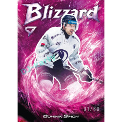2025/26 Sportzoo ELH 1. serie #BL-33 Dominik Simon Blizzard Coral Pink xx/60