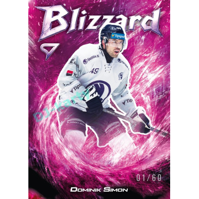 2025/26 Sportzoo ELH 1. serie #BL-33 Dominik Simon Blizzard Coral Pink xx/60