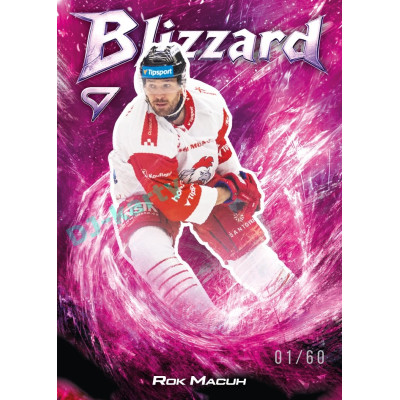 2025/26 Sportzoo ELH 1. serie #BL-44 Rok Macuh Blizzard Coral Pink xx/60