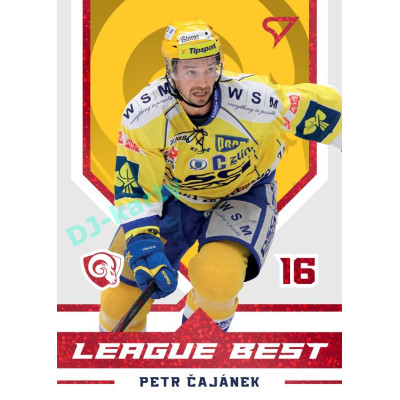2025/26 Sportzoo ELH 1. serie #LB-28 Petr Čajánek League Best Scarlet Red xx/49