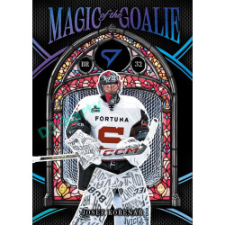 2025/26 Sportzoo ELH 1. serie #MG-03 Josef Kořenář Magic of the Goalie Sky Blue xx/50