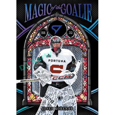 2025/26 Sportzoo ELH 1. serie #MG-03 Josef Kořenář Magic of the Goalie Sky Blue xx/50