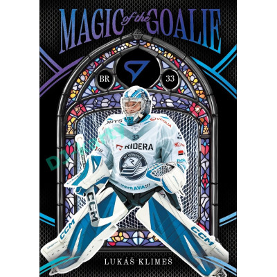 2025/26 Sportzoo ELH 1. serie #MG-15 Lukáš Klimeš Magic of the Goalie Sky Blue xx/50