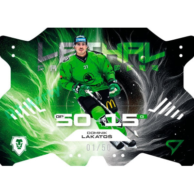 2025/26 Sportzoo ELH 1. serie #LC-13 Dominik Lakatoš Lethal Cannoneers Misty Silver xx/50
