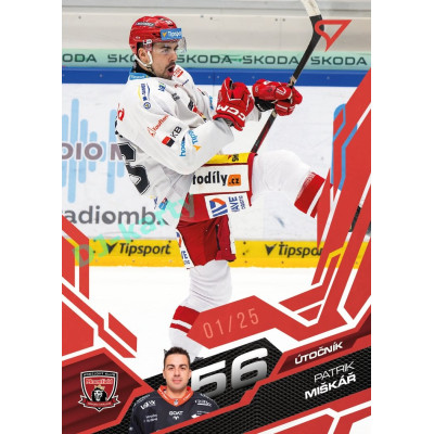 2025/26 Sportzoo ELH 1. serie #066 Patrik Miškář Ruby Red xx/25