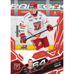 2025/26 Sportzoo ELH 1. serie #070 Jakub Pour Ruby Red xx/25