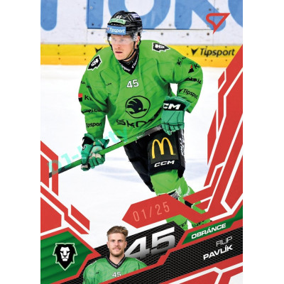 2025/26 Sportzoo ELH 1. serie #113 Filip Pavlík Ruby Red xx/25
