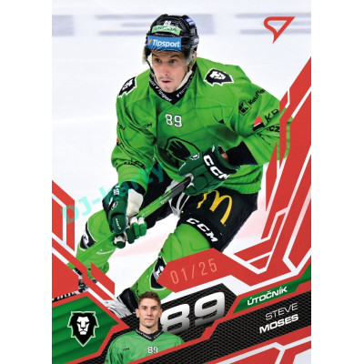 2025/26 Sportzoo ELH 1. serie #122 Steve Moses Ruby Red xx/25