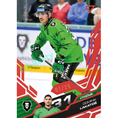 2025/26 Sportzoo ELH 1. serie #119 Dominik Lakatoš Ruby Red xx/25