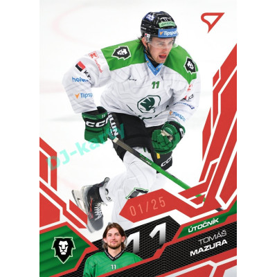 2025/26 Sportzoo ELH 1. serie #121 Tomáš Mazura Ruby Red xx/25