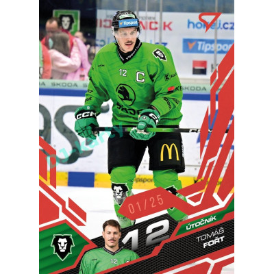 2025/26 Sportzoo ELH 1. serie #117 Tomáš Fořt Ruby Red xx/25
