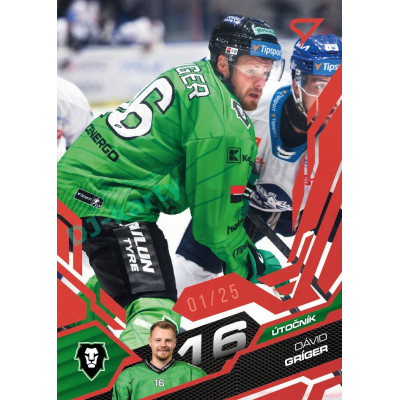 2025/26 Sportzoo ELH 1. serie #118 Dávid Gríger Ruby Red xx/25