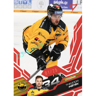 2025/26 Sportzoo ELH 1. serie #161 Theodor Pištěk Ruby Red xx/25