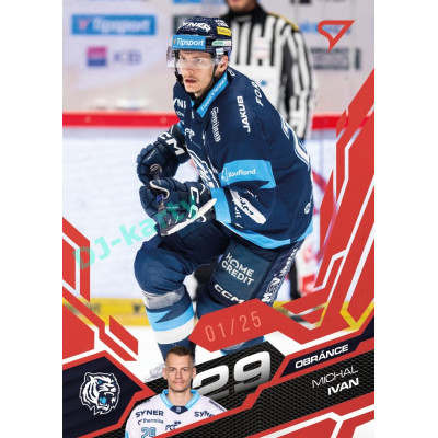 2025/26 Sportzoo ELH 1. serie #184 Michal Ivan Ruby Red xx/25