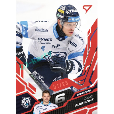 2025/26 Sportzoo ELH 1. serie #183 David Aubrecht Ruby Red xx/25
