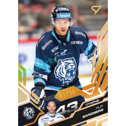 2025/26 Sportzoo ELH 1. serie #196 Filip Sandberg Amber Gold xx/10