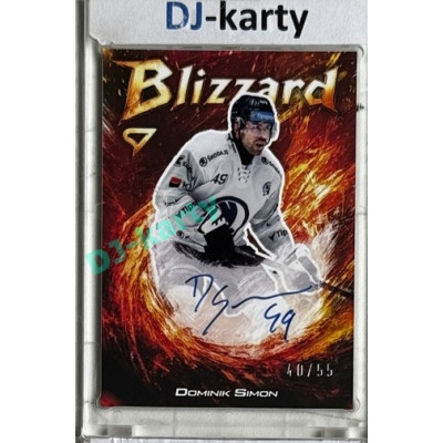 2025/26 Sportzoo ELH 1. serie #BLS-DS Dominik Simon Blizzard Red Auto 40/55