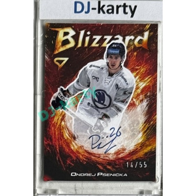 2025/26 Sportzoo ELH 1. serie #BLS-OP Ondřej Pšenička Blizzard Red Auto 14/55