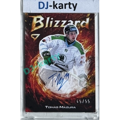 2025/26 Sportzoo ELH 1. serie #BLS-TM Tomáš Mazura Blizzard Red Auto 45/55