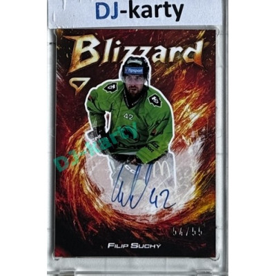 2025/26 Sportzoo ELH 1. serie #BLS-FS Filip Suchý Blizzard Red Auto 54/55