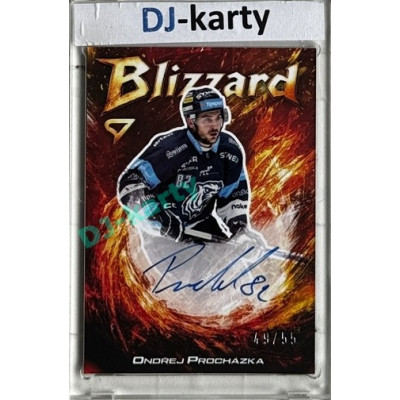 2025/26 Sportzoo ELH 1. serie #BLS-PR Ondřej Procházka Blizzard Red Auto 49/55