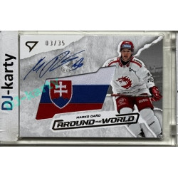 2025/26 Sportzoo ELH 1. serie #AWS-DA Marko Daňo Around the World Gold Auto Flag 03/35