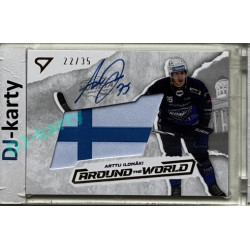 2025/26 Sportzoo ELH 1. serie #AWS-AI Arttu Ilomäki Around the World Gold Auto Flag 22/35