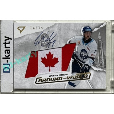 2025/26 Sportzoo ELH 1. serie #AWS-GM Griffin Mendel Around the World Gold Auto Flag 24/35