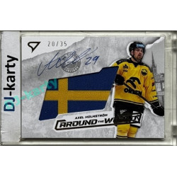 2025/26 Sportzoo ELH 1. serie #AWS-AH Alex Holmström Around the World Gold Auto Flag 20/35