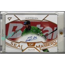 2025/26 Sportzoo ELH 1. serie #SMS-FP Filip Pyrochta Seal of Mystery Gold Auto 14/35