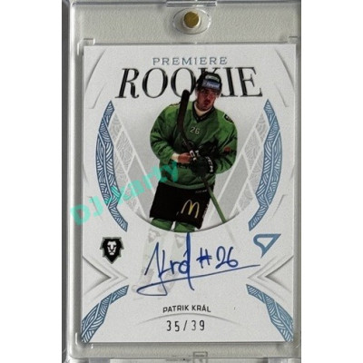 2025/26 Sportzoo ELH 1. serie #RPS-PK Patrik Král Rookie Premiere Blue Auto 35/39