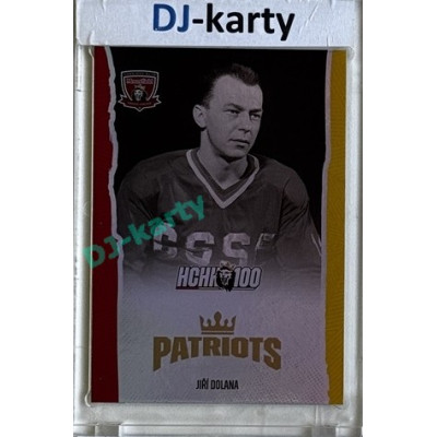 2025 MK 100 let na soutoku Hradec Králové #055 Jiří Dolana Patriots Rainbow parallel 1of80