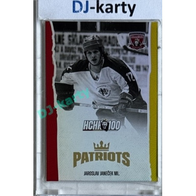 2025 MK 100 let na soutoku Hradec Králové #062 Jaroslav Janeček ml. Patriots Rainbow parallel 1of80