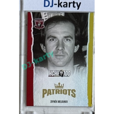 2025 MK 100 let na soutoku Hradec Králové #054 Zbyněk Melounek Patriots Rainbow parallel 1of80
