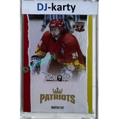 2025 MK 100 let na soutoku Hradec Králové #060 Martin Filip Patriots Rainbow parallel 1of80