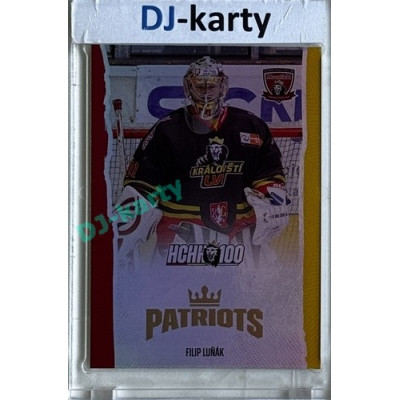 2025 MK 100 let na soutoku Hradec Králové #064 Filip Luňák Patriots Rainbow parallel 1of80