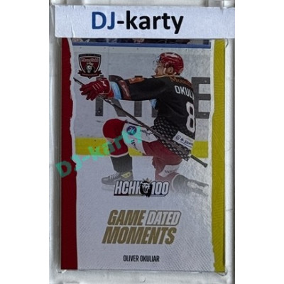 2025 MK 100 let na soutoku Hradec Králové #087 Oliver Okuliar Game Dated Moments Rainbow parallel 1of80