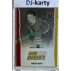 2025 MK 100 let na soutoku Hradec Králové #080 František Bulíček Game Dated Moments Rainbow parallel 1of80