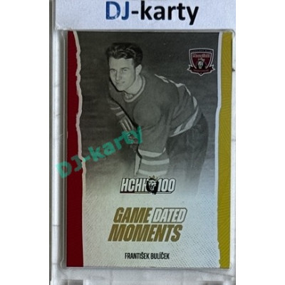 2025 MK 100 let na soutoku Hradec Králové #080 František Bulíček Game Dated Moments Rainbow parallel 1of80