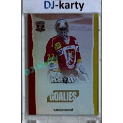 2025 MK 100 let na soutoku Hradec Králové #098 Vladislav Koutský Goalies Rainbow parallel 1of80