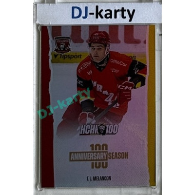 2025 MK 100 let na soutoku Hradec Králové #022 T. J. Melancon Anniversary season Rainbow parallel 1of80