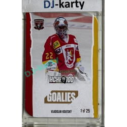 2025 MK 100 let na soutoku Hradec Králové #098 Vladislav Koutský Goalies Die-cut parallel 1of25