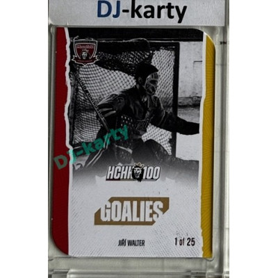 2025 MK 100 let na soutoku Hradec Králové #097 Jiří Walter Goalies Die-cut parallel 1of25