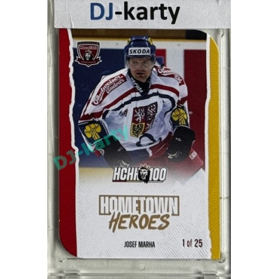 2025 MK 100 let na soutoku Hradec Králové #045 Josef Marha Hometown Heroes Die-cut parallel 1of25