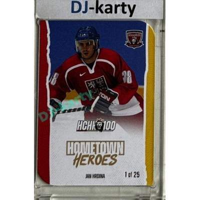 2025 MK 100 let na soutoku Hradec Králové #043 Jan Hrdina Hometown Heroes Die-cut parallel 1of25