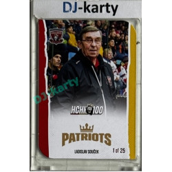 2025 MK 100 let na soutoku Hradec Králové #065 Ladislav Souček Patriots Die-cut parallel 1of25